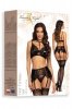 Beauty Night Noir Fantasy set BN6748 bielizna nocna komplet biustonosz + stringi + pas do pończoch